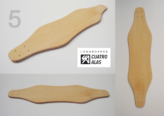 Tabla longboard cuatro alas